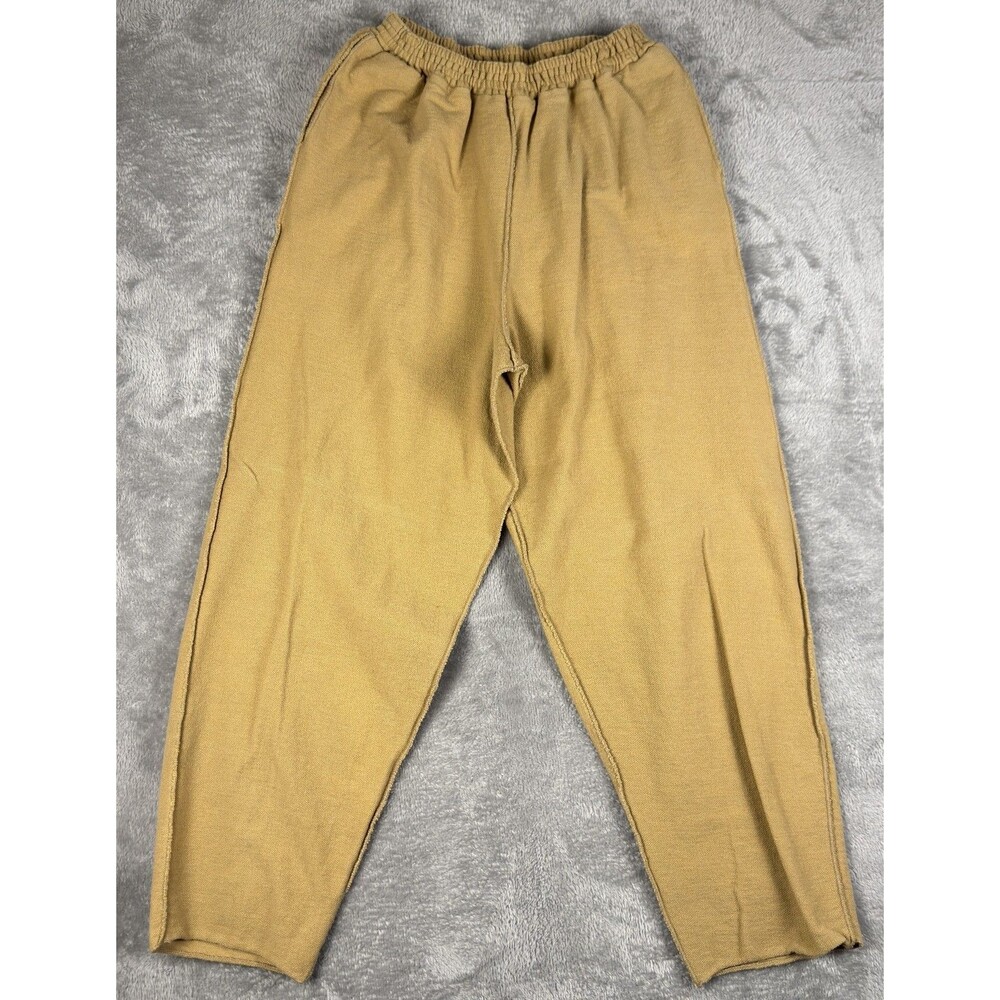 Vintage 80s MICHELE LAMY Tan Camel Cotton Pique Trousers Archive Size 1